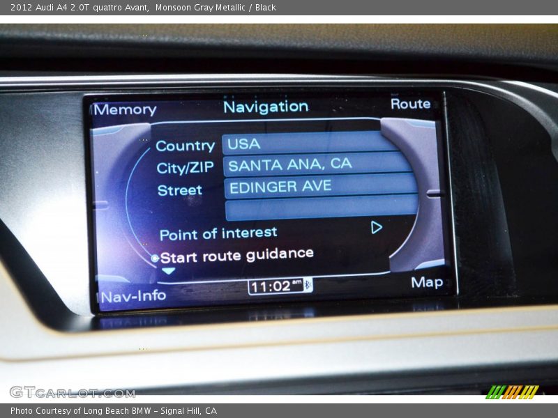 Monsoon Gray Metallic / Black 2012 Audi A4 2.0T quattro Avant