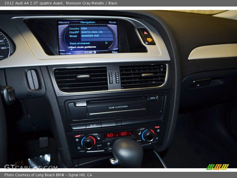 Monsoon Gray Metallic / Black 2012 Audi A4 2.0T quattro Avant