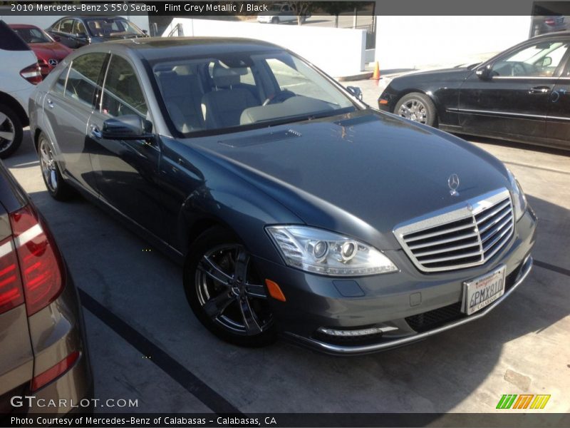 Flint Grey Metallic / Black 2010 Mercedes-Benz S 550 Sedan