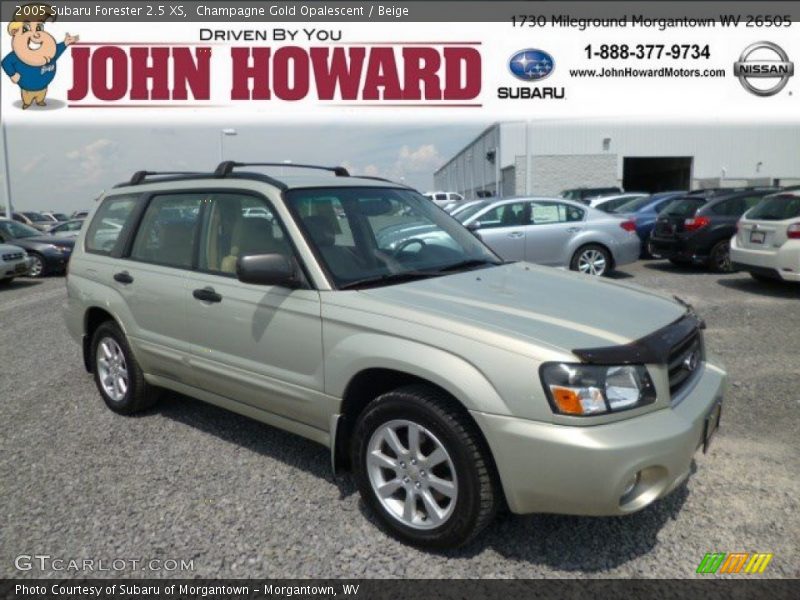 Champagne Gold Opalescent / Beige 2005 Subaru Forester 2.5 XS