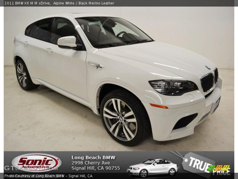 Alpine White / Black Merino Leather 2011 BMW X6 M M xDrive