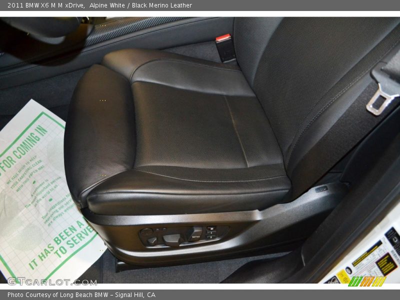 Alpine White / Black Merino Leather 2011 BMW X6 M M xDrive
