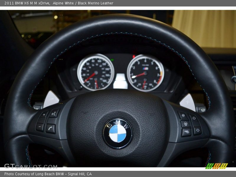 Alpine White / Black Merino Leather 2011 BMW X6 M M xDrive