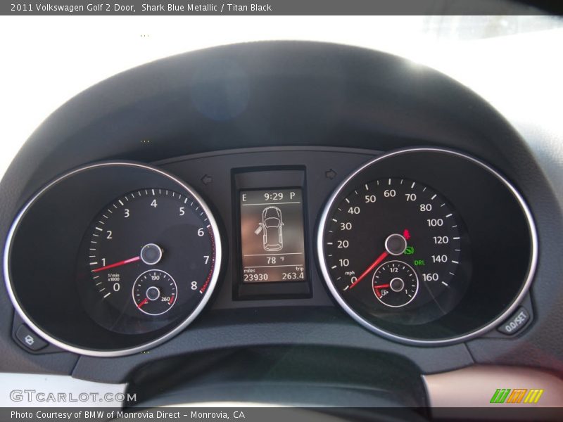Shark Blue Metallic / Titan Black 2011 Volkswagen Golf 2 Door