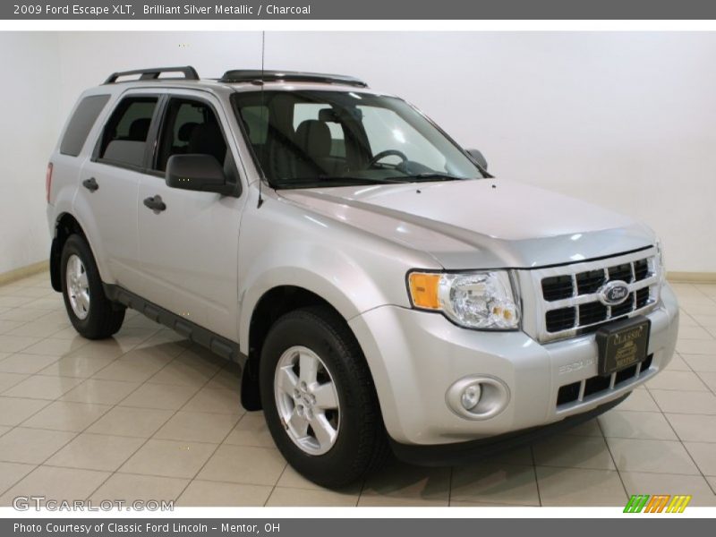 Brilliant Silver Metallic / Charcoal 2009 Ford Escape XLT