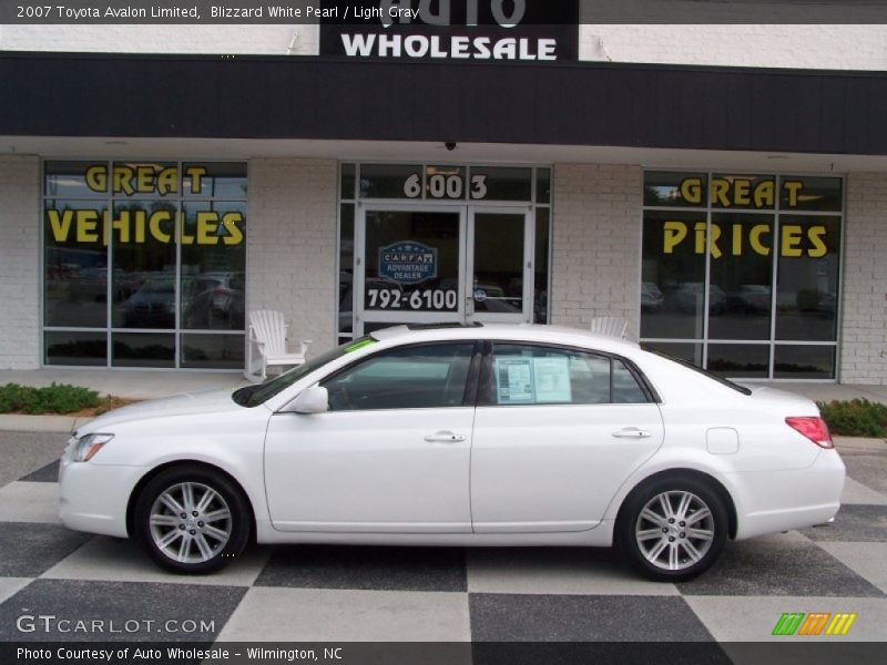 Blizzard White Pearl / Light Gray 2007 Toyota Avalon Limited