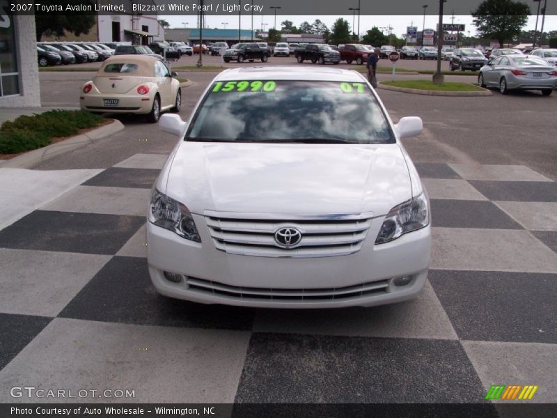 Blizzard White Pearl / Light Gray 2007 Toyota Avalon Limited