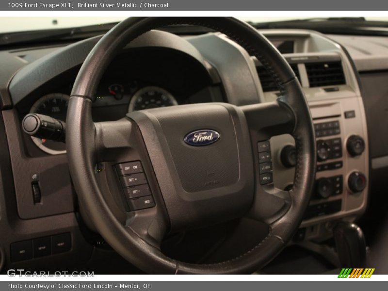 Brilliant Silver Metallic / Charcoal 2009 Ford Escape XLT