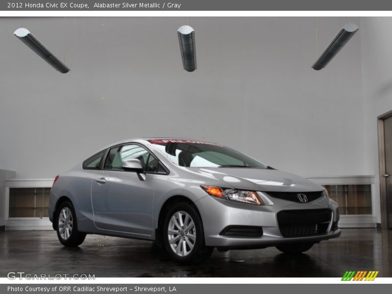 Alabaster Silver Metallic / Gray 2012 Honda Civic EX Coupe