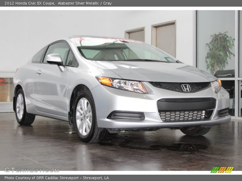 Alabaster Silver Metallic / Gray 2012 Honda Civic EX Coupe