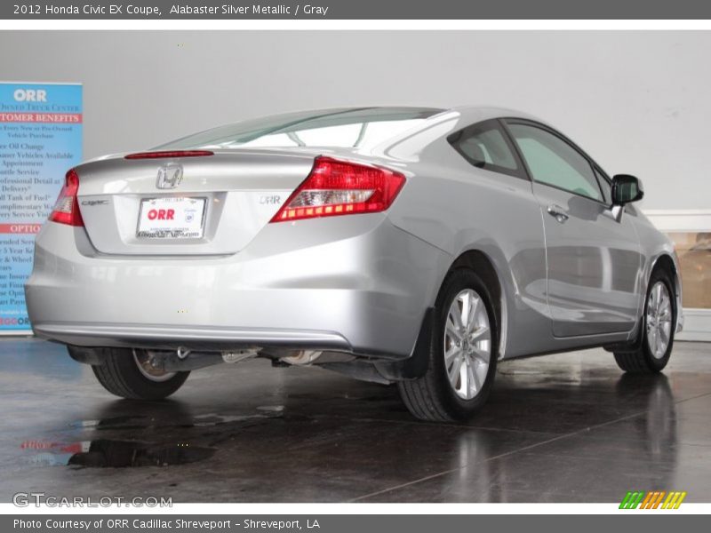 Alabaster Silver Metallic / Gray 2012 Honda Civic EX Coupe