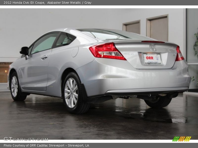 Alabaster Silver Metallic / Gray 2012 Honda Civic EX Coupe