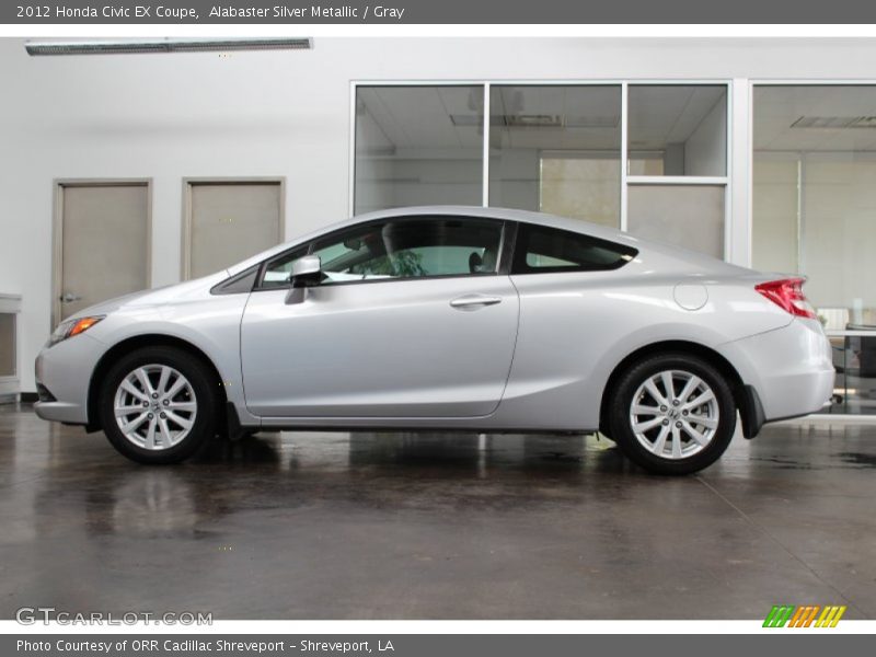 Alabaster Silver Metallic / Gray 2012 Honda Civic EX Coupe