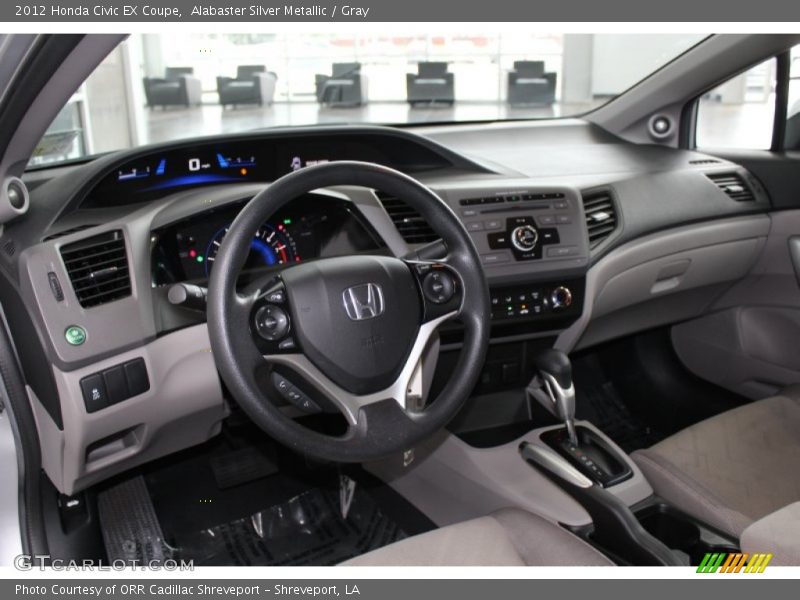 Alabaster Silver Metallic / Gray 2012 Honda Civic EX Coupe