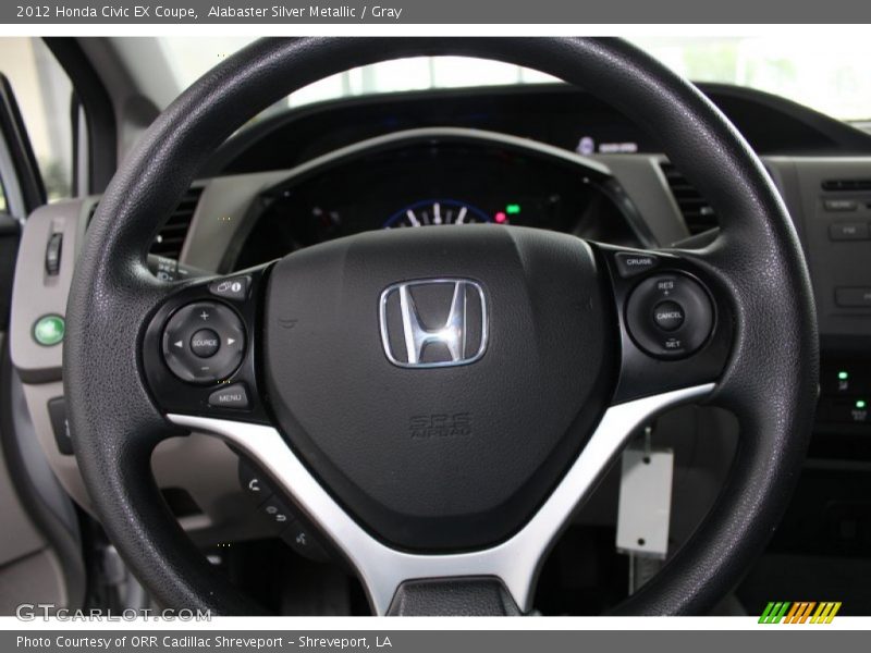 Alabaster Silver Metallic / Gray 2012 Honda Civic EX Coupe