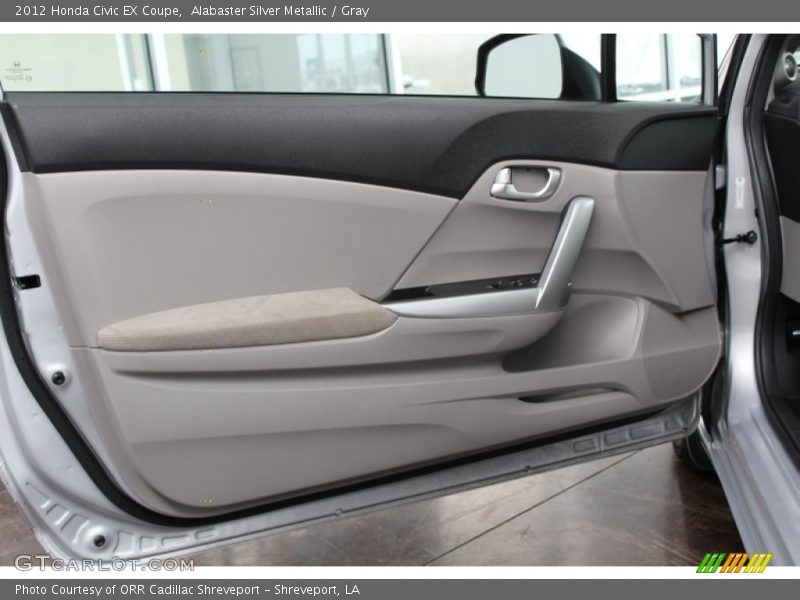 Alabaster Silver Metallic / Gray 2012 Honda Civic EX Coupe