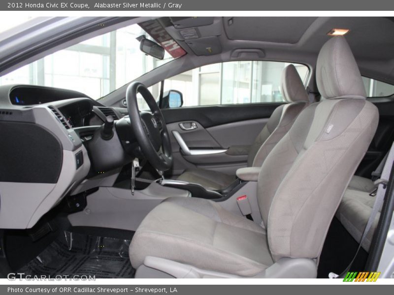 Alabaster Silver Metallic / Gray 2012 Honda Civic EX Coupe