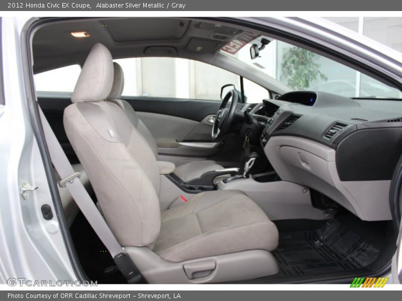 Alabaster Silver Metallic / Gray 2012 Honda Civic EX Coupe