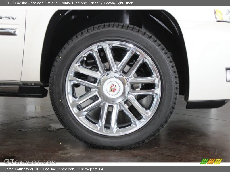 White Diamond Tricoat / Cocoa/Light Linen 2013 Cadillac Escalade Platinum
