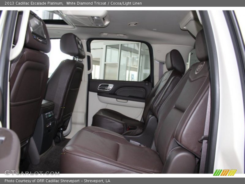 White Diamond Tricoat / Cocoa/Light Linen 2013 Cadillac Escalade Platinum
