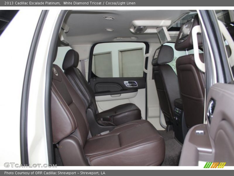 White Diamond Tricoat / Cocoa/Light Linen 2013 Cadillac Escalade Platinum