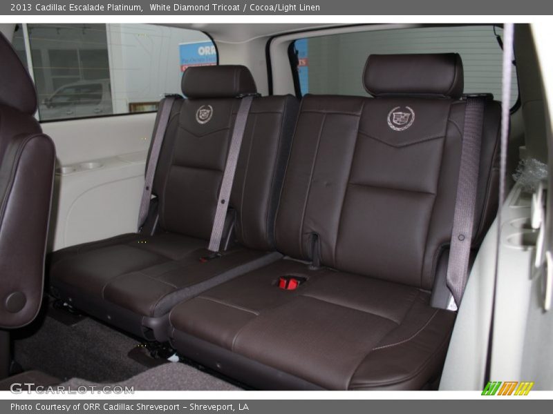 White Diamond Tricoat / Cocoa/Light Linen 2013 Cadillac Escalade Platinum