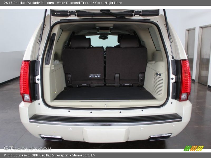 White Diamond Tricoat / Cocoa/Light Linen 2013 Cadillac Escalade Platinum