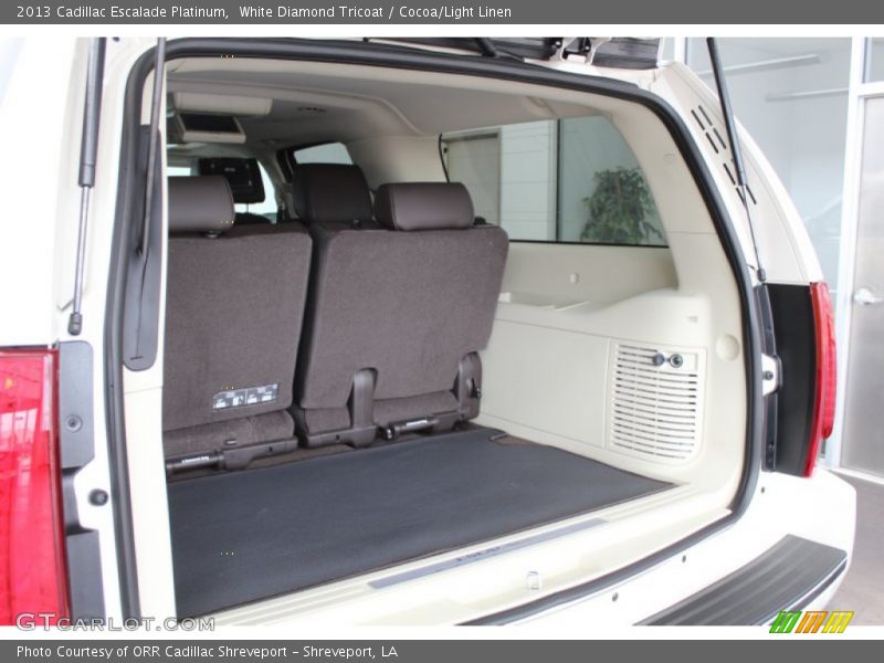 White Diamond Tricoat / Cocoa/Light Linen 2013 Cadillac Escalade Platinum