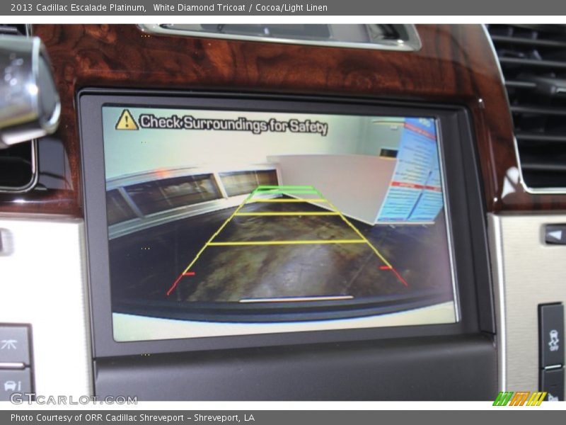 White Diamond Tricoat / Cocoa/Light Linen 2013 Cadillac Escalade Platinum
