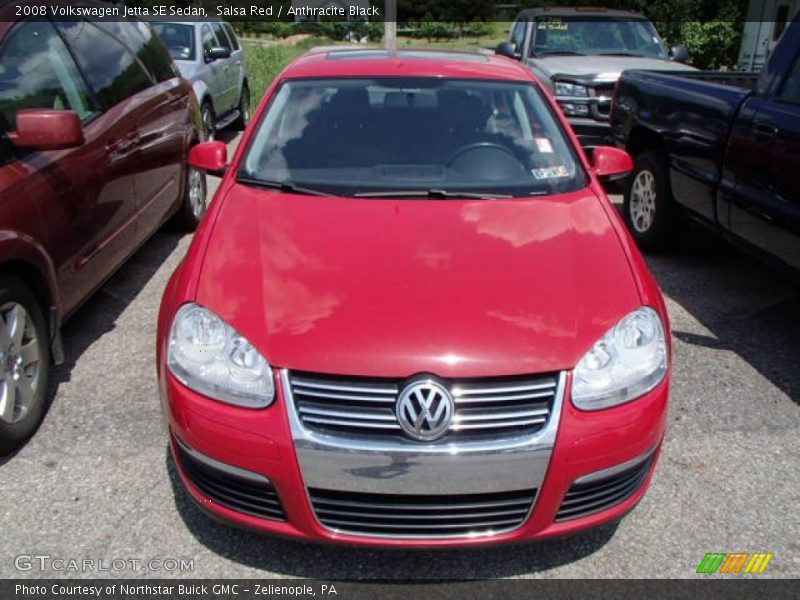 Salsa Red / Anthracite Black 2008 Volkswagen Jetta SE Sedan