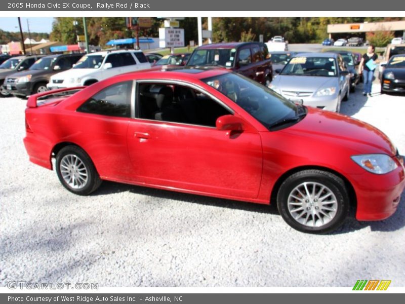 Rallye Red / Black 2005 Honda Civic EX Coupe