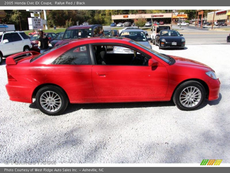 Rallye Red / Black 2005 Honda Civic EX Coupe
