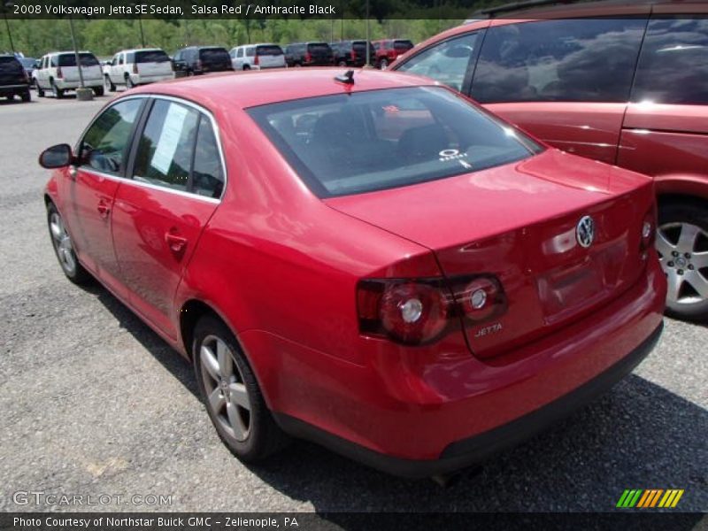 Salsa Red / Anthracite Black 2008 Volkswagen Jetta SE Sedan