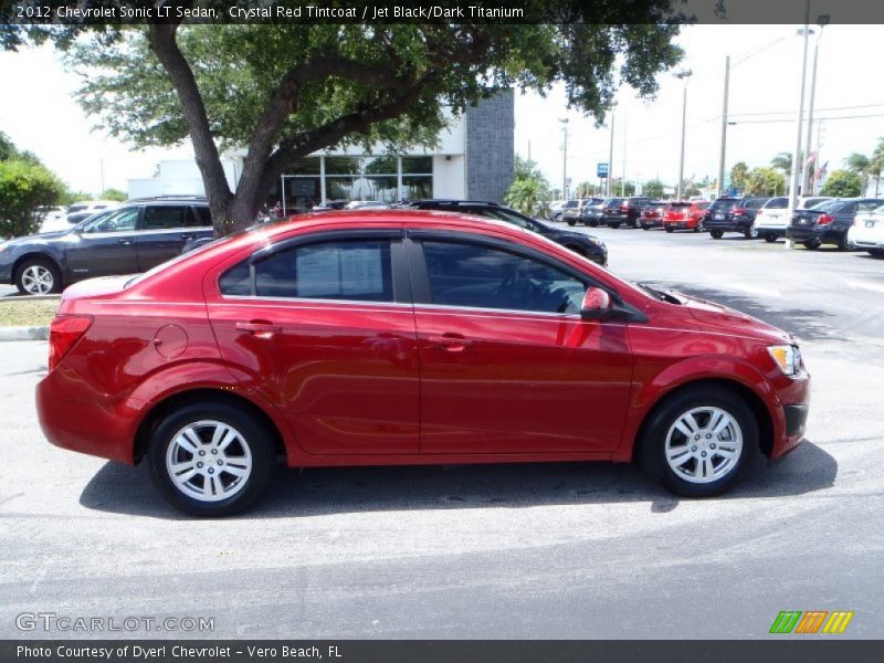 Crystal Red Tintcoat / Jet Black/Dark Titanium 2012 Chevrolet Sonic LT Sedan