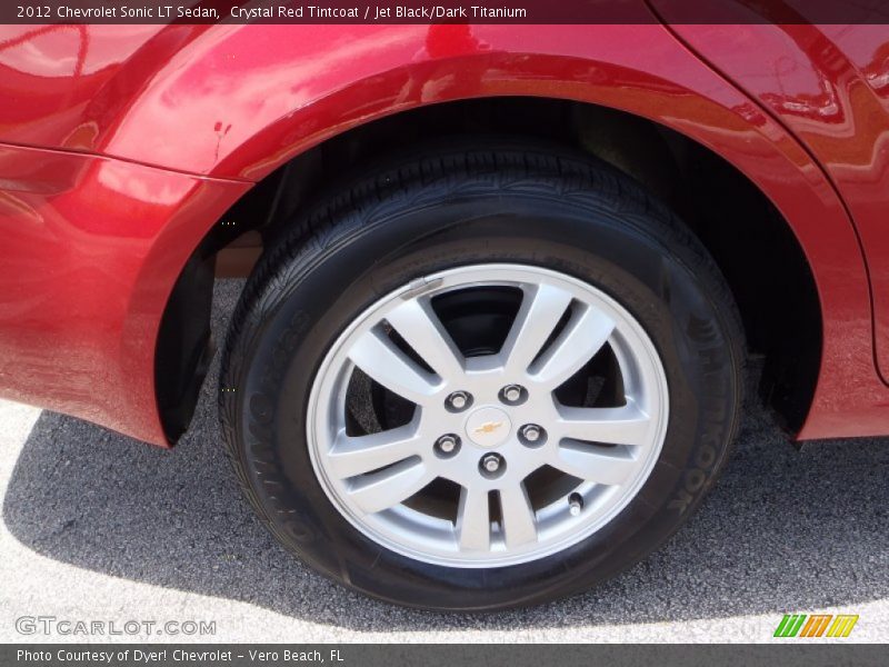 Crystal Red Tintcoat / Jet Black/Dark Titanium 2012 Chevrolet Sonic LT Sedan