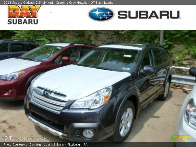 Graphite Gray Metallic / Off Black Leather 2013 Subaru Outback 2.5i Limited