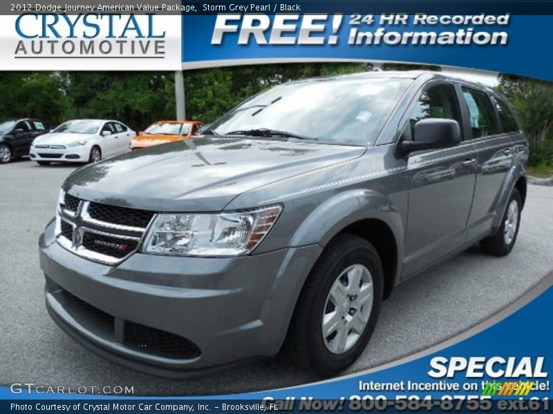 Storm Grey Pearl / Black 2012 Dodge Journey American Value Package