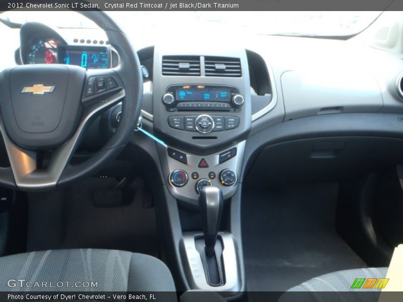 Crystal Red Tintcoat / Jet Black/Dark Titanium 2012 Chevrolet Sonic LT Sedan