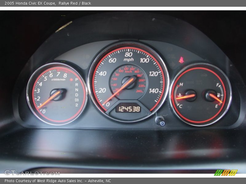 Rallye Red / Black 2005 Honda Civic EX Coupe