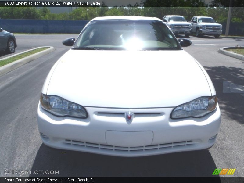 White / Neutral Beige 2003 Chevrolet Monte Carlo LS