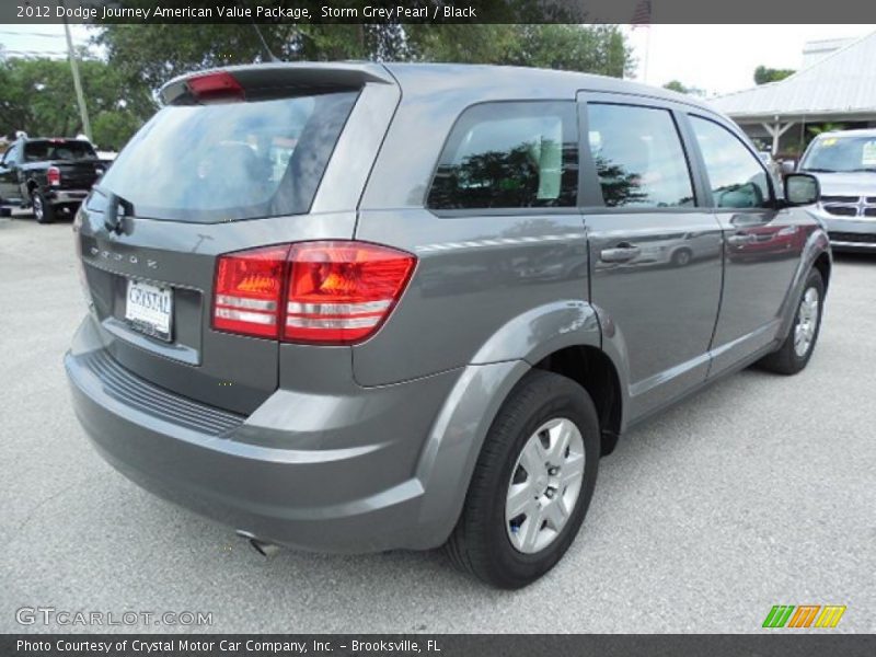Storm Grey Pearl / Black 2012 Dodge Journey American Value Package