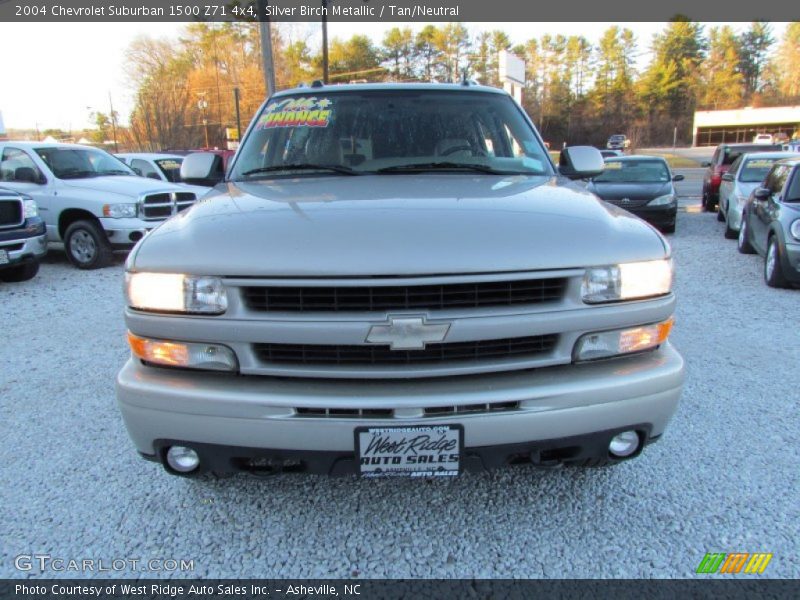 Silver Birch Metallic / Tan/Neutral 2004 Chevrolet Suburban 1500 Z71 4x4