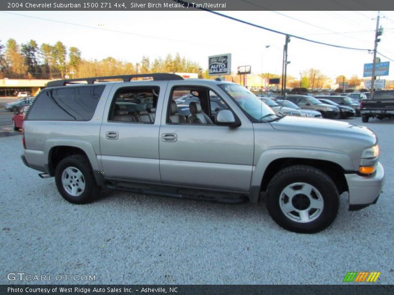 Silver Birch Metallic / Tan/Neutral 2004 Chevrolet Suburban 1500 Z71 4x4