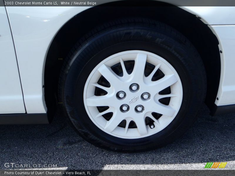 White / Neutral Beige 2003 Chevrolet Monte Carlo LS