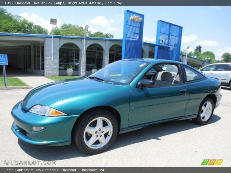 Bright Aqua Metallic / Light Gray 1997 Chevrolet Cavalier Z24 Coupe