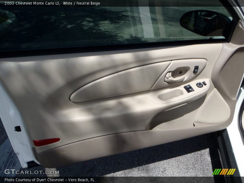 White / Neutral Beige 2003 Chevrolet Monte Carlo LS