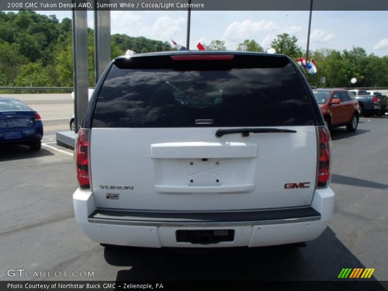 Summit White / Cocoa/Light Cashmere 2008 GMC Yukon Denali AWD