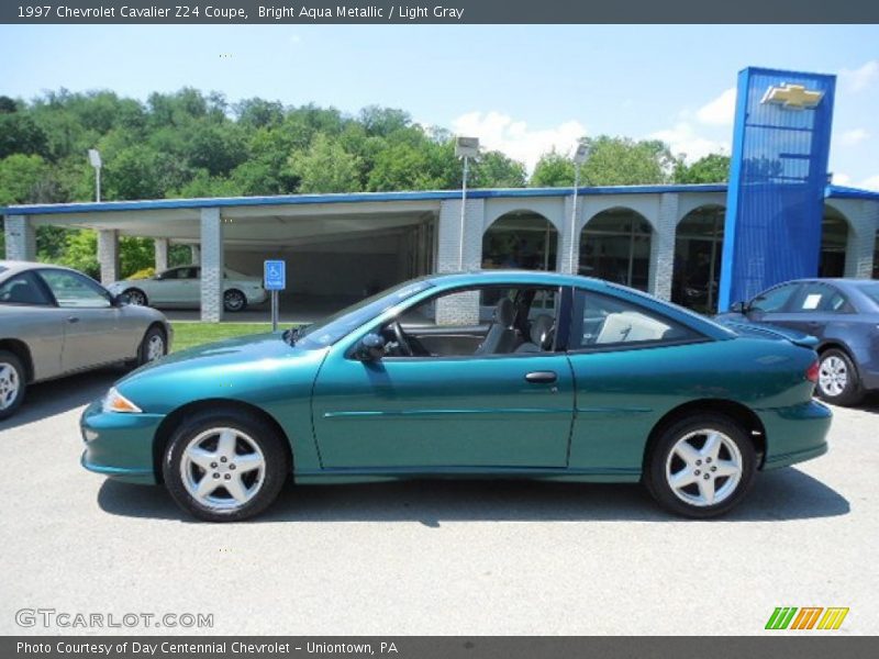 Bright Aqua Metallic / Light Gray 1997 Chevrolet Cavalier Z24 Coupe