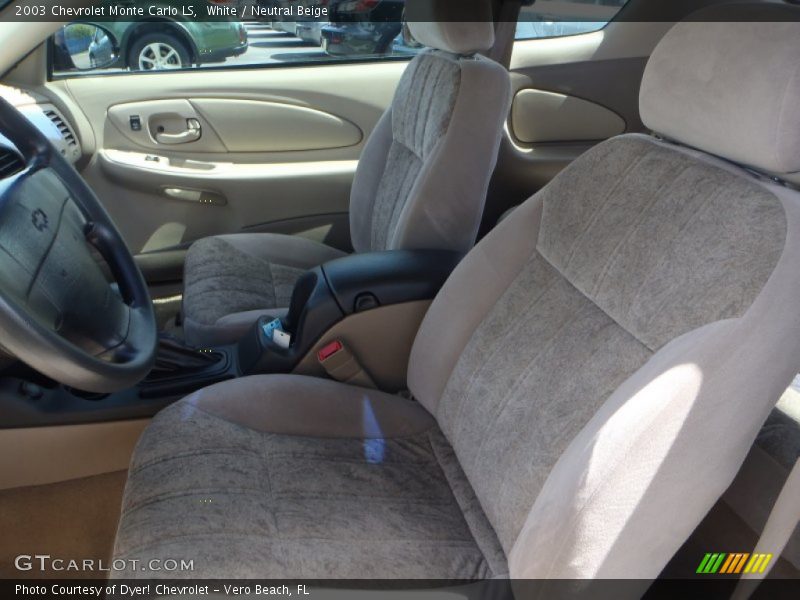 White / Neutral Beige 2003 Chevrolet Monte Carlo LS