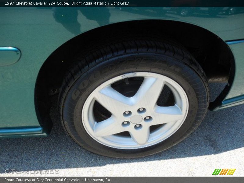 Bright Aqua Metallic / Light Gray 1997 Chevrolet Cavalier Z24 Coupe